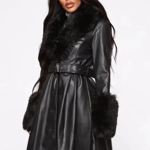 "Leather" And "Fur" Coat